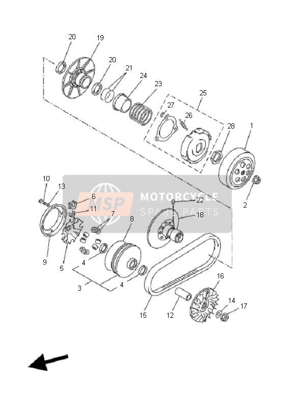 Yamaha YP250R X-MAX 2011 Clutch for a 2011 Yamaha YP250R X-MAX